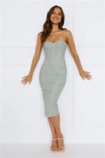 Neptunes Tide Midi Dress Sage - Image 2