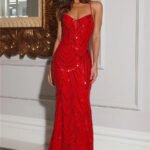 Own The Club Sequin Maxi Dress Red