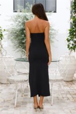 Picture Of The Night Strapless Midi Dress Black - Image 7