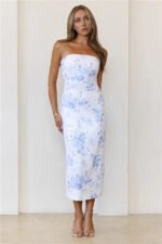 Poetic State Strapless Midi Dress White - Image 2