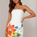 Primrose Mini Dress White Flower