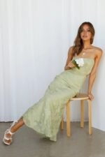 Rainbow Glow Midi Dress Sage - Image 4