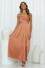 Reveal Your Mind Midi Dress Brown - Image 3