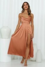 Reveal Your Mind Midi Dress Brown - Image 4