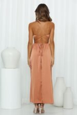 Reveal Your Mind Midi Dress Brown - Image 8