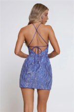 Rule With Style Sequin Mini Dress Blue - Image 6