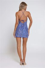 Rule With Style Sequin Mini Dress Blue - Image 7