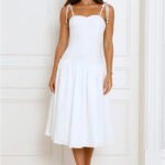 Sailing On A Dream Lace Midi Dress White