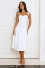 Sailing On A Dream Lace Midi Dress White - Image 2