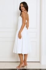 Sailing On A Dream Lace Midi Dress White - Image 4