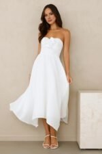 Saltwater Soul Strapless Midi Dress White - Image 3