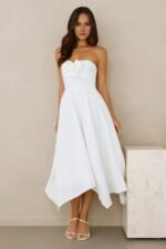 Saltwater Soul Strapless Midi Dress White - Image 4