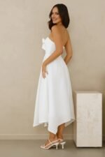Saltwater Soul Strapless Midi Dress White - Image 5