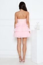 Wexalora Tulle Strapless Mini Dress Pink - Image 8