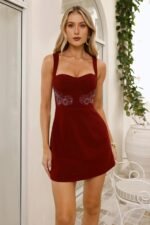 Showered With Love Mini Dress Wine - Image 2