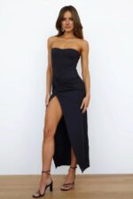 Snatched Girl Midi Dress Black - Image 2