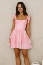 Soft Sunshine Mini Dress Pink - Image 3