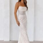 Sparkle Daze Sequin Maxi Dress White