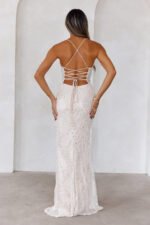 Sparkle Daze Sequin Maxi Dress White - Image 5