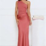 Starlit Darling Satin Maxi Dress Pink