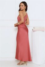 Starlit Darling Satin Maxi Dress Pink - Image 6
