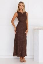 Stay Fab Maxi Dress Brown - Image 3