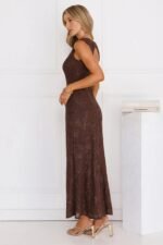 Stay Fab Maxi Dress Brown - Image 4