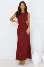 Stay Fab Maxi Dress Wine - Image 4