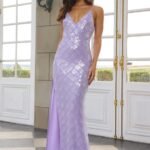Stellar Soiree Sequin Maxi Dress Purple