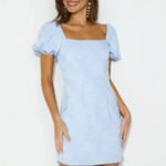 Striking Elegance Mini Dress Blue