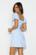 Striking Elegance Mini Dress Blue - Image 4