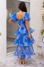 Sunny Garden Midi Dress Blue - Image 7