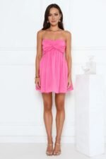 WexaloraStrapless Mini Dress Pink - Image 5