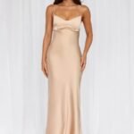 The Samara Satin Maxi Dress Champagne