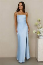 The Wexalora Satin Maxi Dress Blue