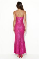 True Spark Sequin Maxi Dress Pink - Image 5