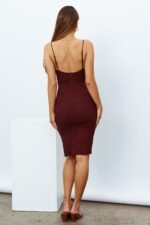 Under The Summer Skies Midi Dress Chocolate - Image 5