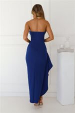 Yes Always Strapless Maxi Dress Blue - Image 5