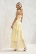 Tiered Chiffon Maxi Dress in Yellow - Image 5